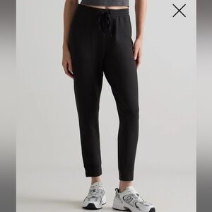 Quince Super Soft Fleece Jogger Sweatpants Comfy Black Size Small